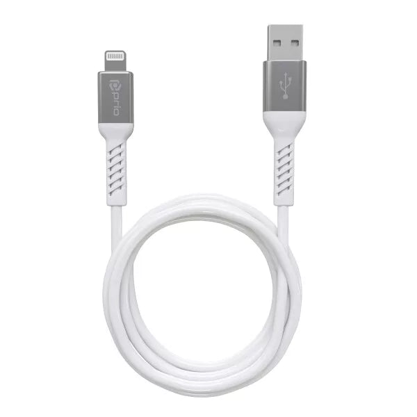 Prio iPhone Ladekabel USB-A auf Lightning – MFi zertifiziert, 1,2m, Weiß