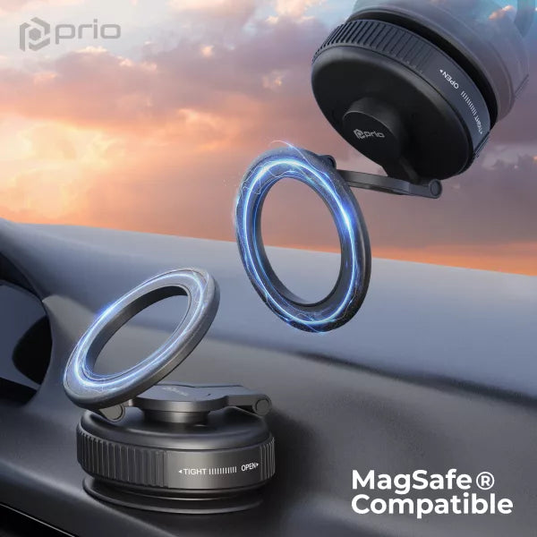 Prio Magnetische Auto-Handyhalterung – Windschutzscheibe & Armaturenbrett
