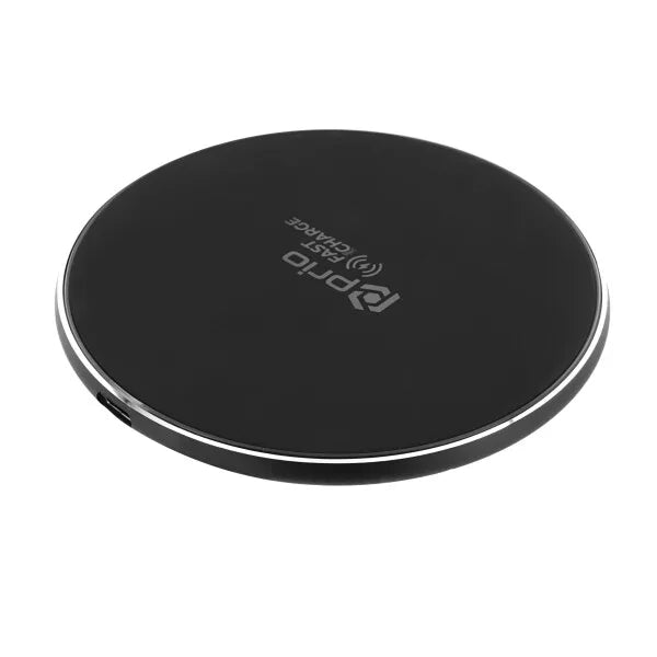 Prio kabelloses Qi-Schnellladegerät 15W (USB-C) – Schwarz