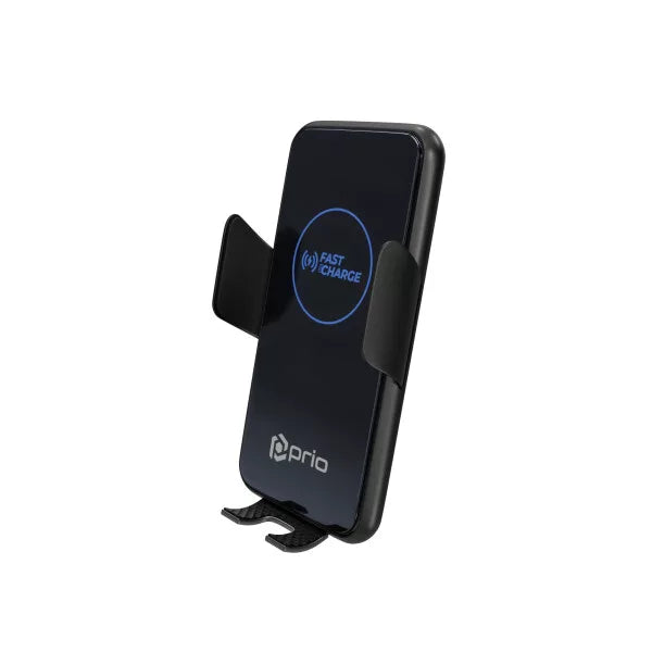 Prio Kabellose KFZ-Handyhalterung mit 15W Schnellladung (USB-C) – Schwarz