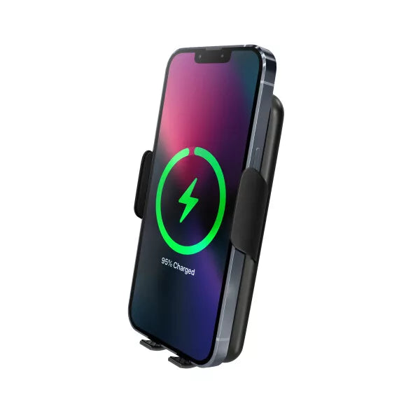 Prio Kabellose KFZ-Handyhalterung mit 15W Schnellladung (USB-C) – Schwarz