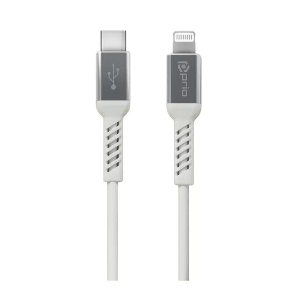 Prio iPhone Ladekabel USB-C auf Lightning – MFi zertifiziert, 1,2m, Weiß