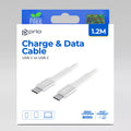 Prio USB-C auf USB-C Kabel 100W (5A) – 1,2 m Fast Charge & Sync | Power Delivery | Weiß