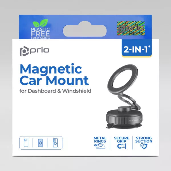 Prio Magnetische Auto-Handyhalterung – Windschutzscheibe & Armaturenbrett