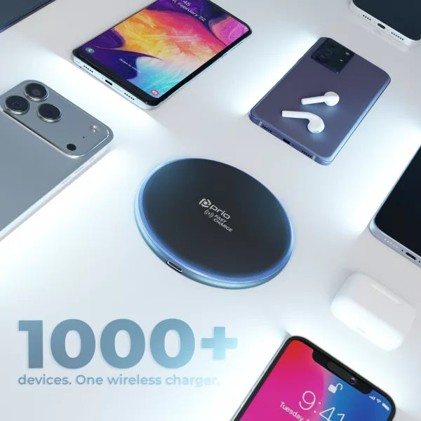 Prio kabelloses Qi-Schnellladegerät 15W (USB-C) – Schwarz