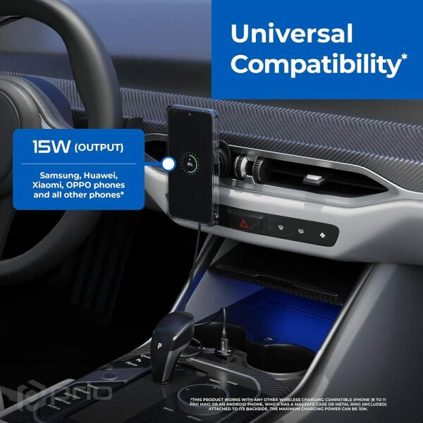 Prio Wireless Car Charger Mag 15W – Magnetische KFZ-Halterung mit kabellosem Laden