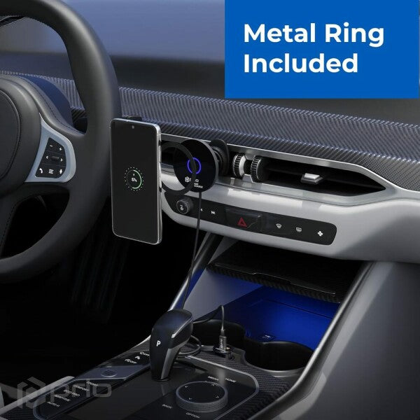Prio Wireless Car Charger Mag 15W – Magnetische KFZ-Halterung mit kabellosem Laden